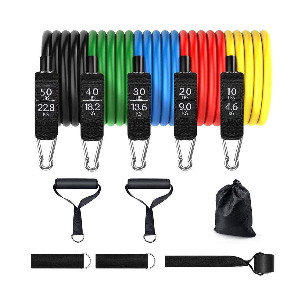 Resistance Cables with Door Anchor - Set of 5-Resistance Cables-Pro Sports