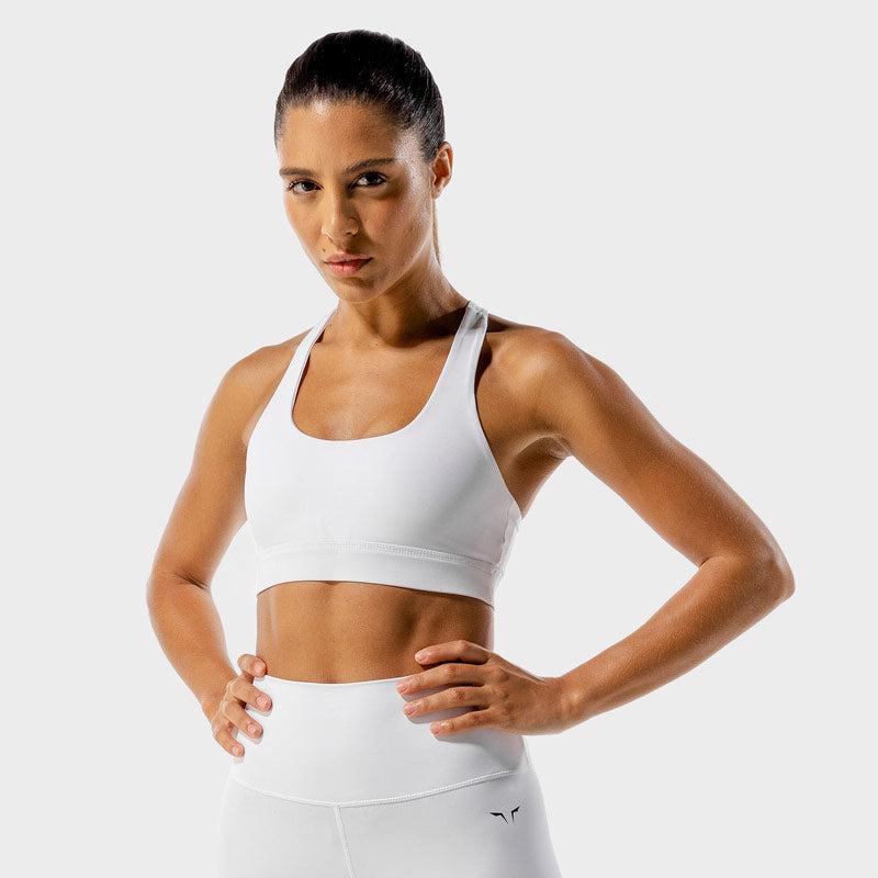 SQUATWOLF Core Agile Bra - White-Sports Bra-Pro Sports
