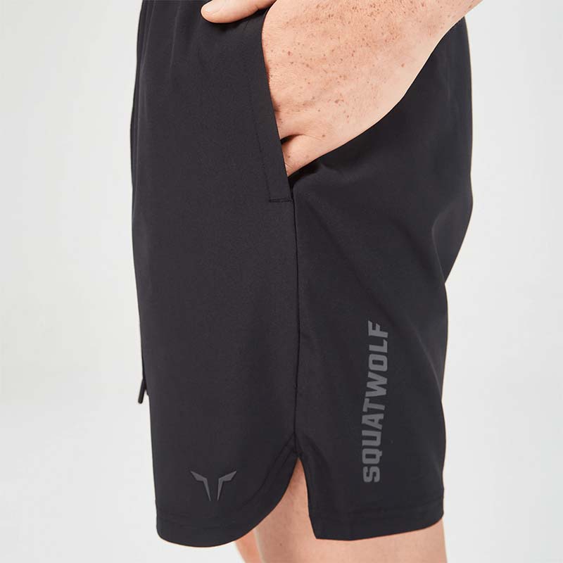 SQUATWOLF Essential Pro 7 Inch Shorts - Black-Shorts-Pro Sports