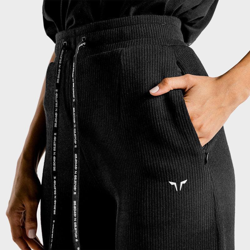 SQUATWOLF Luxe Wide Leg Pants - Onyx-Joggers-Pro Sports