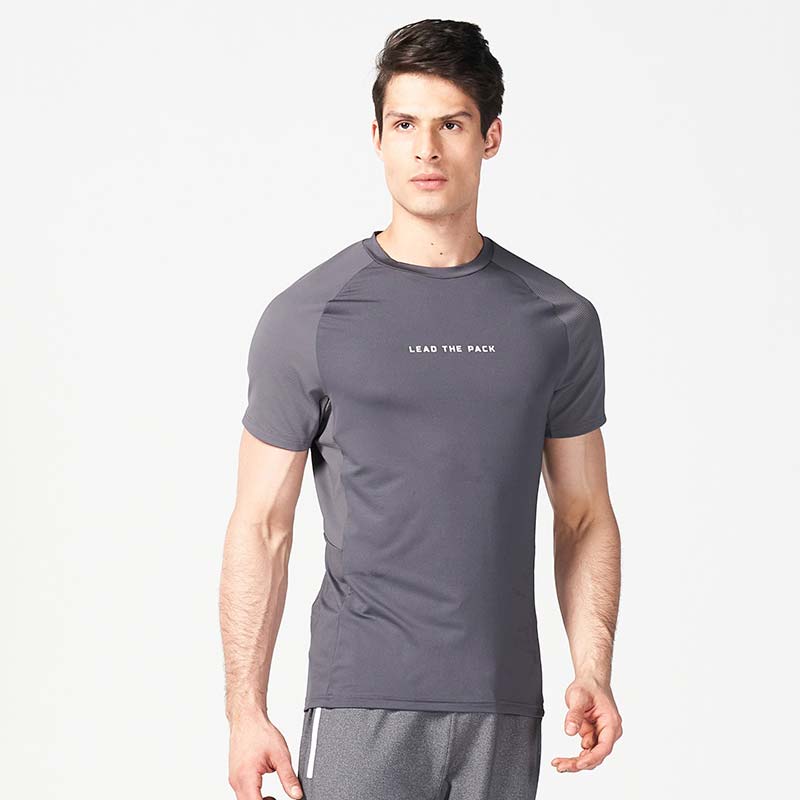 SQUATWOLF Ribbed Tech Tee - Asphalt-T-Shirt-Pro Sports