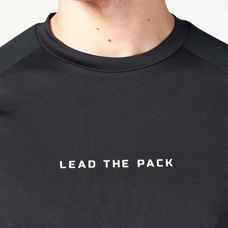 Squatwolf Ribbed Tech Tee - Black - T-Shirt - Pro Sports | Shop online in Kuwait