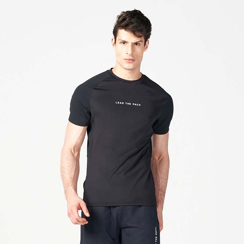 SQUATWOLF Ribbed Tech Tee - Black-T-Shirt-Pro Sports