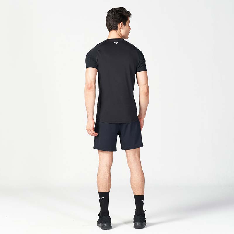 Squatwolf Ribbed Tech Tee - Black - T-Shirt - Pro Sports | Shop online in Kuwait