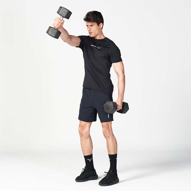 Squatwolf Ribbed Tech Tee - Black - T-Shirt - Pro Sports | Shop online in Kuwait