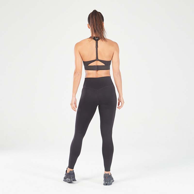 SQUATWOLF Serpent Zip Up Bra - Black-Sports Bra-Pro Sports
