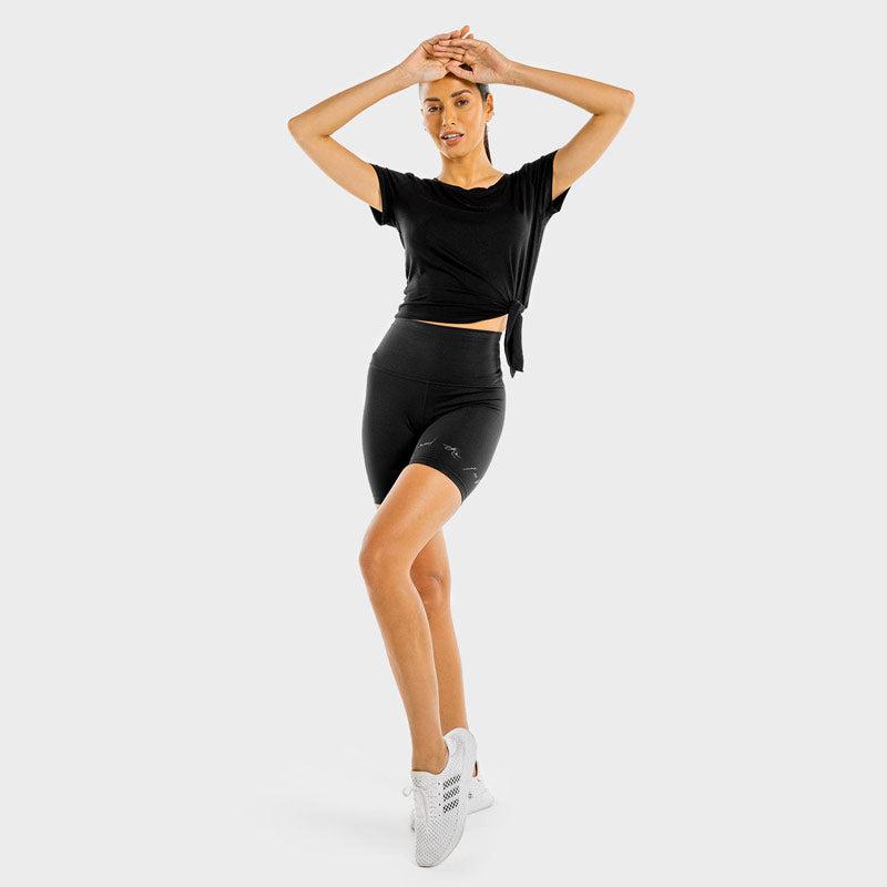 SQUATWOLF She-Wolf Crop Top - Black-T-Shirt-Pro Sports