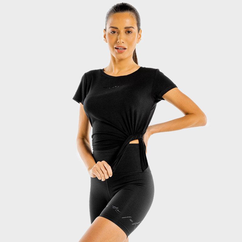 SQUATWOLF She-Wolf Crop Top - Black-T-Shirt-Pro Sports