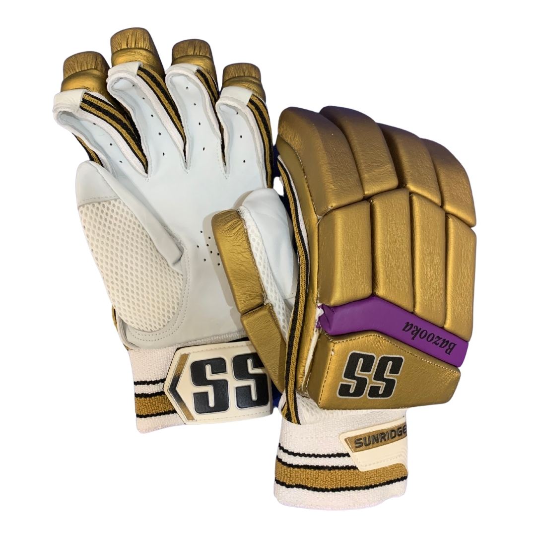SS Bazooka Batting Gloves - Gold/Purple-Batting Gloves-Pro Sports