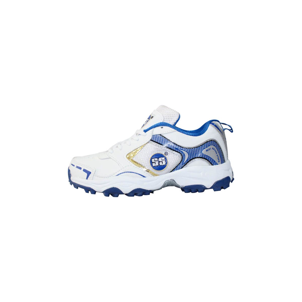 SS Gutsy Cricket Shoes - Blue Golden-Cricket Shoes-Pro Sports