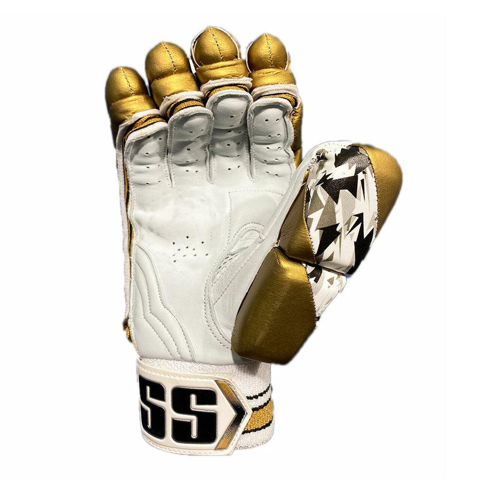 SS Super Test Cricket Batting Gloves Men - Gold/Purple-Batting Gloves-Pro Sports