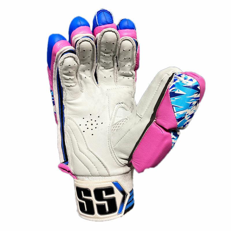 SS Super Test Cricket Batting Gloves Men - Pink-Batting Gloves-Pro Sports
