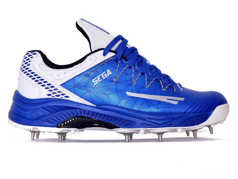 Star Impact Power Cricket Shoes - Blue white Grey-Cricket Shoes-Pro Sports