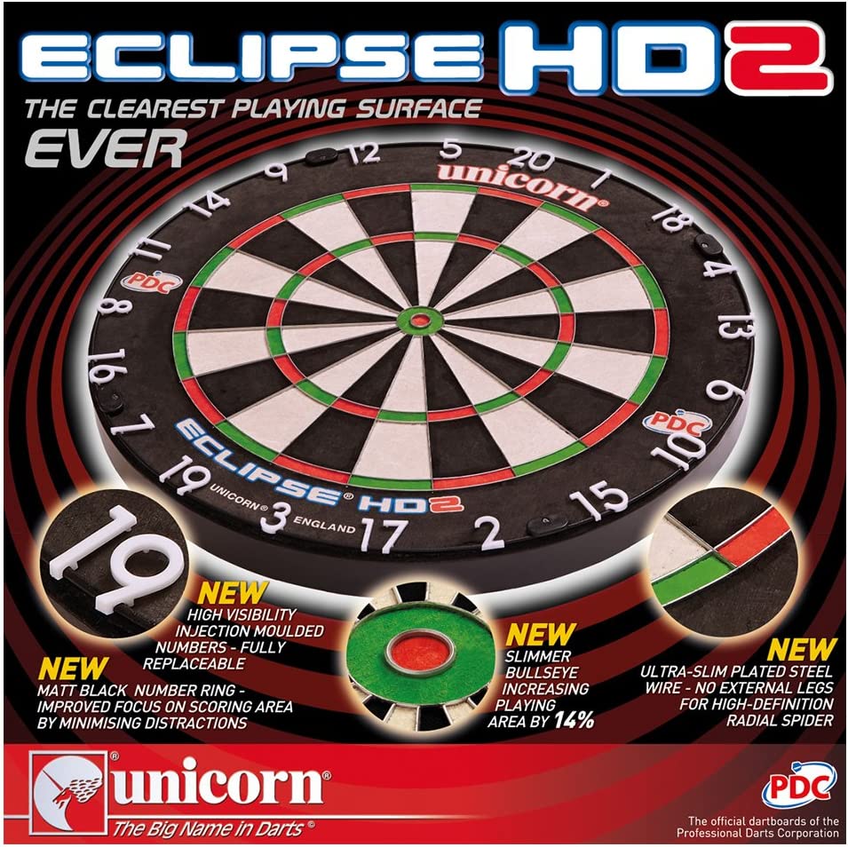 Unicorn Eclipse HD2 Dartboard-Dartboards-Pro Sports