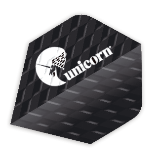 Unicorn Q.75 XL Big Wing Dart Flight - Black-Dart Flights-Pro Sports