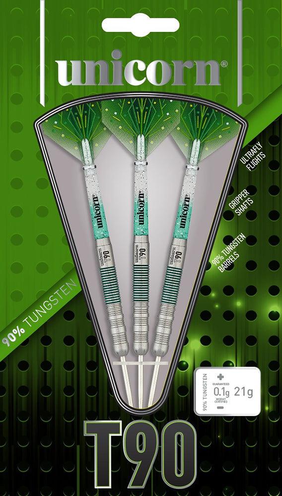 Unicorn T90 Core XL Green Type 1 - 90% Steel Tips Darts-Dart Pins-Pro Sports