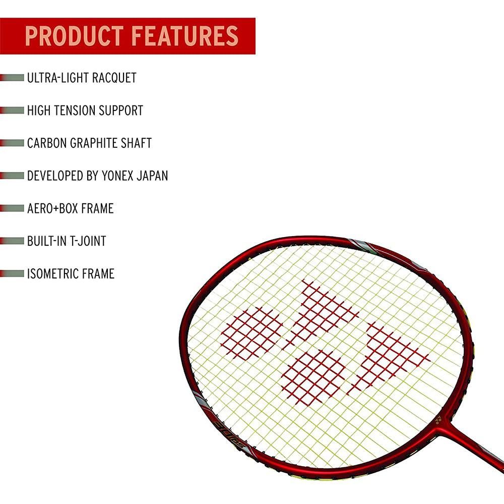 Yonex Arcsaber 71 Light Badminton Racket - Red-Badminton Rackets-Pro Sports