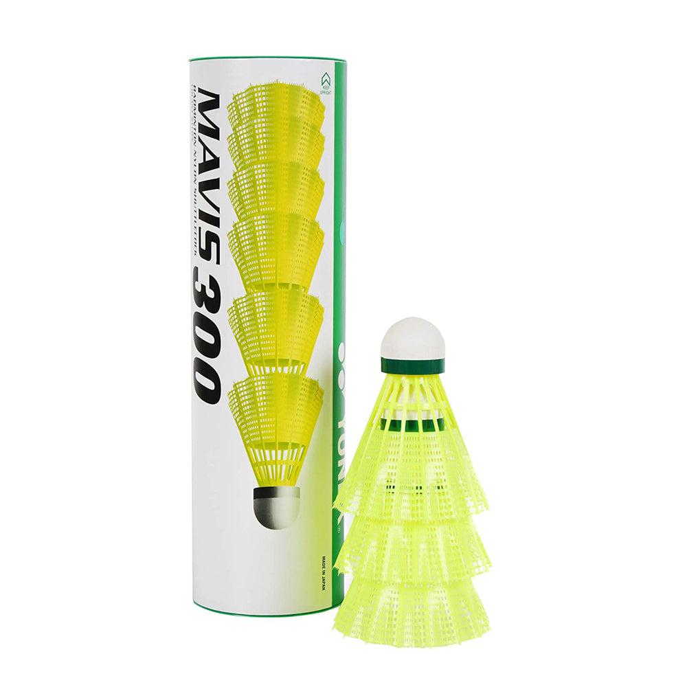 Yonex Mavis 300 Slow Speed (Green Strip) Nylon Shuttlecock - Yellow-Shuttlecocks-Pro Sports