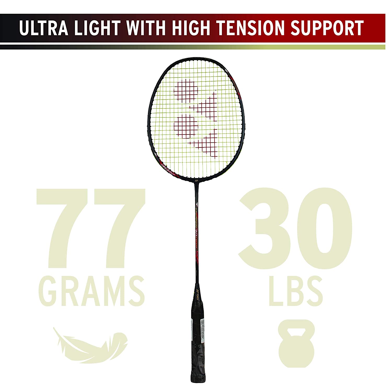 Yonex Nanoray 70 Light Badminton Racket - Black-Badminton Rackets-Pro Sports