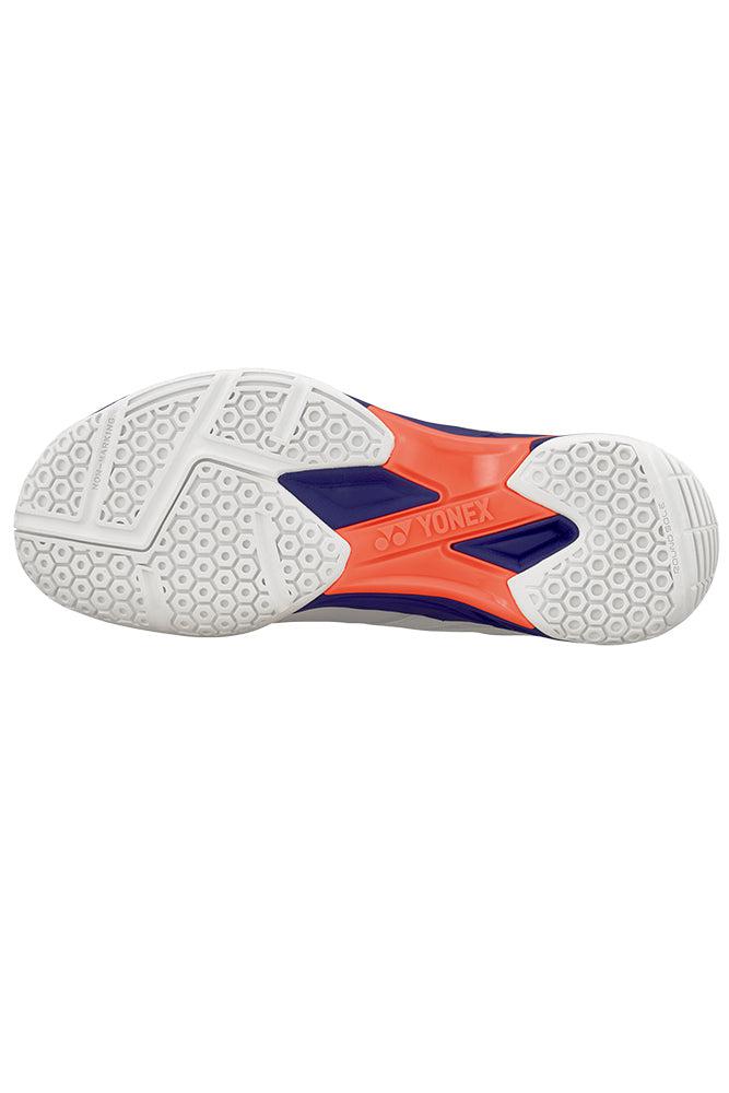 Yonex Power Cushion 57 - White/Neon Orange-Badminton Shoes-Pro Sports