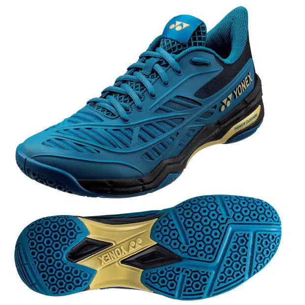Yonex Power Cushion Cascade Drive Badminton Shoes - Teal Blue Gold-Badminton Shoes-Pro Sports